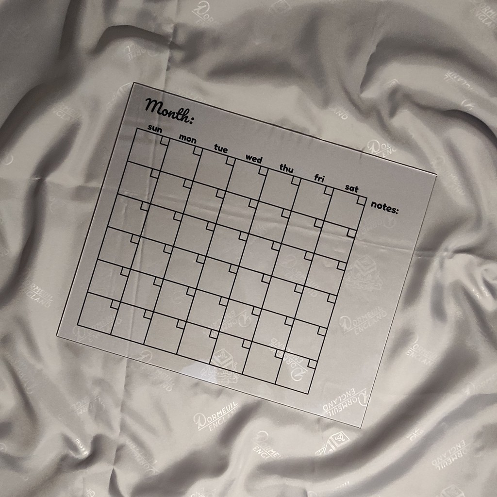

Acrylic Art Monthly Planner Horizontal Jadwal Bulanan