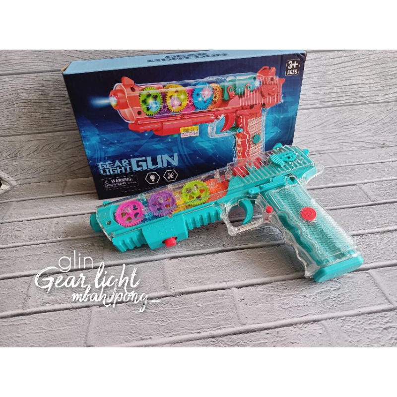 mainan pistol anak,gear light,mainan pistol getar