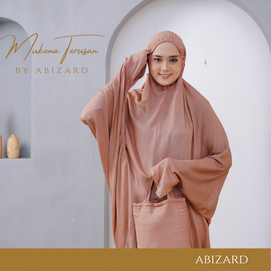 Abizard - Mukena Dewasa Terusan Rayon Traveling Motif Mawar