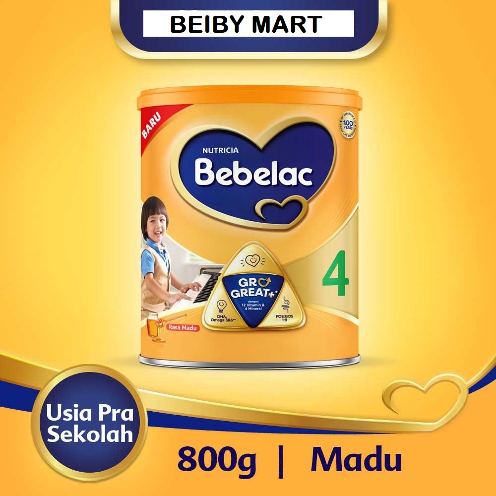Susu BEBELAC Tahap 3 /Tahap 4 Rasa Vanila /Madu Netto 800gram