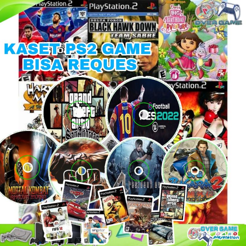 KASET PS2 SEMUA JUDUL GAME ADA, GAME TERUPDATE, GAME PS2 BISA REQUES