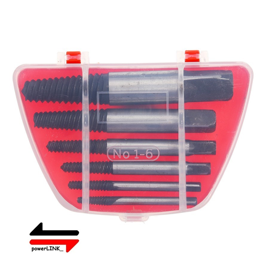 Screw Extractor Set - Tap Balik Set 6 Pcs - Pencabut Baut Rusak Patah