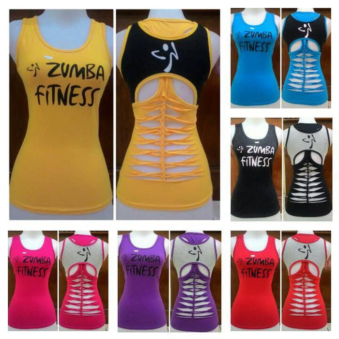 Terbaru Baju Senam XL Zumba Aerobik Fitnes Sobek