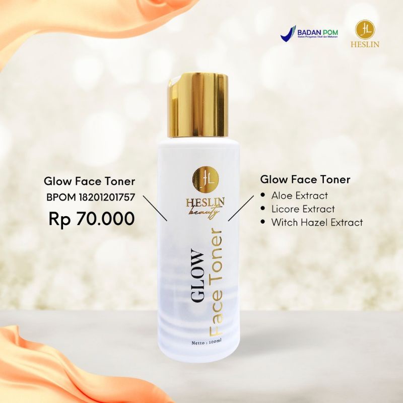 BISA COD (ECER) FACE TONER HESLIN BEAUTY ORIGINAL