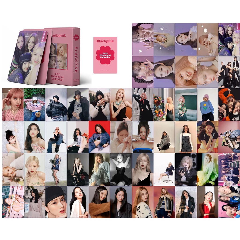 55pcs Kartu Lomo Foto Kpop BLACKPINK 2022 Untuk Koleksi