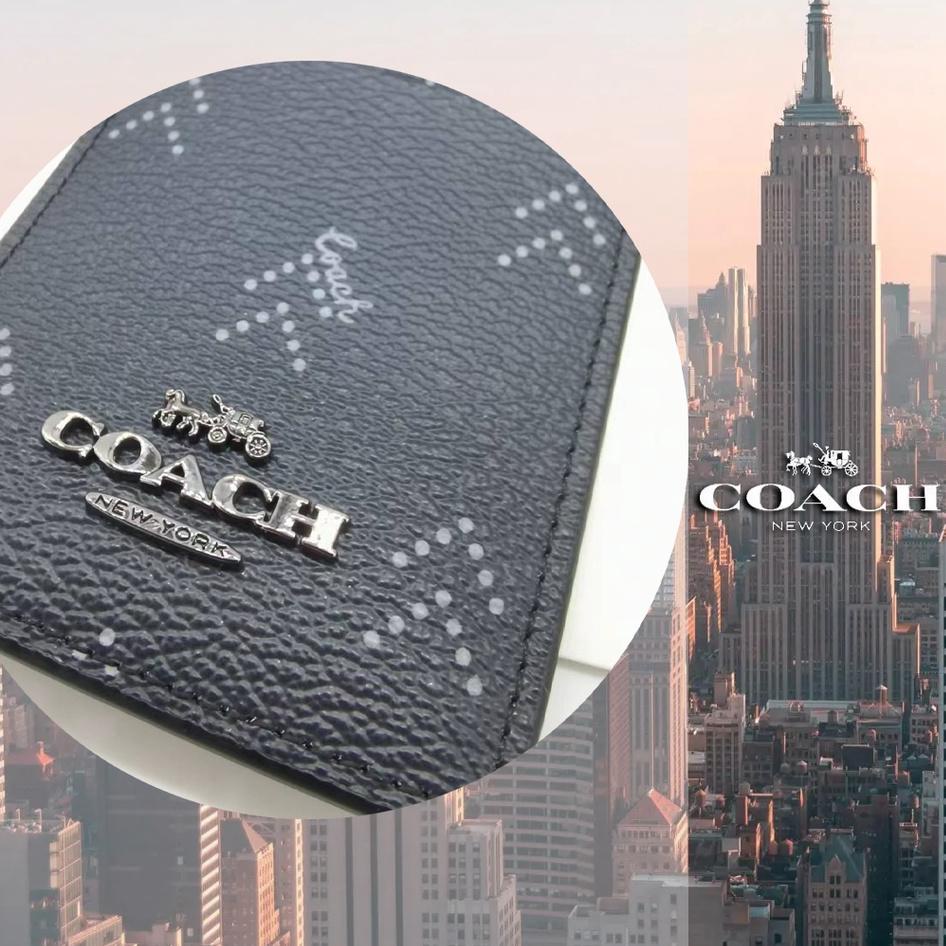 

LANGSUNG KIRIM.. Metal LOGO Coach Lanyard ID Card Holder Kulit Kartu Kerja U.S. Original import Work Card Name Tag Holder Pemegang Kartu ID lanyard embossed DIY Klasik