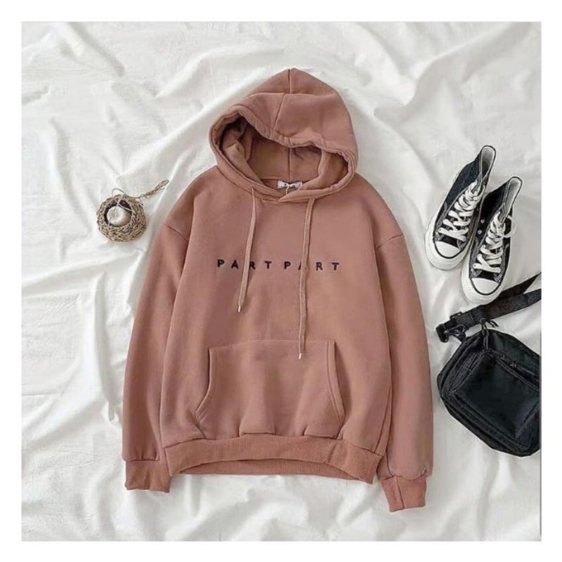 HODIE PART PART / SWEATER HOODIE WANITA PARTPART SWEATER FLEECE TERLARIS KEKINIAN