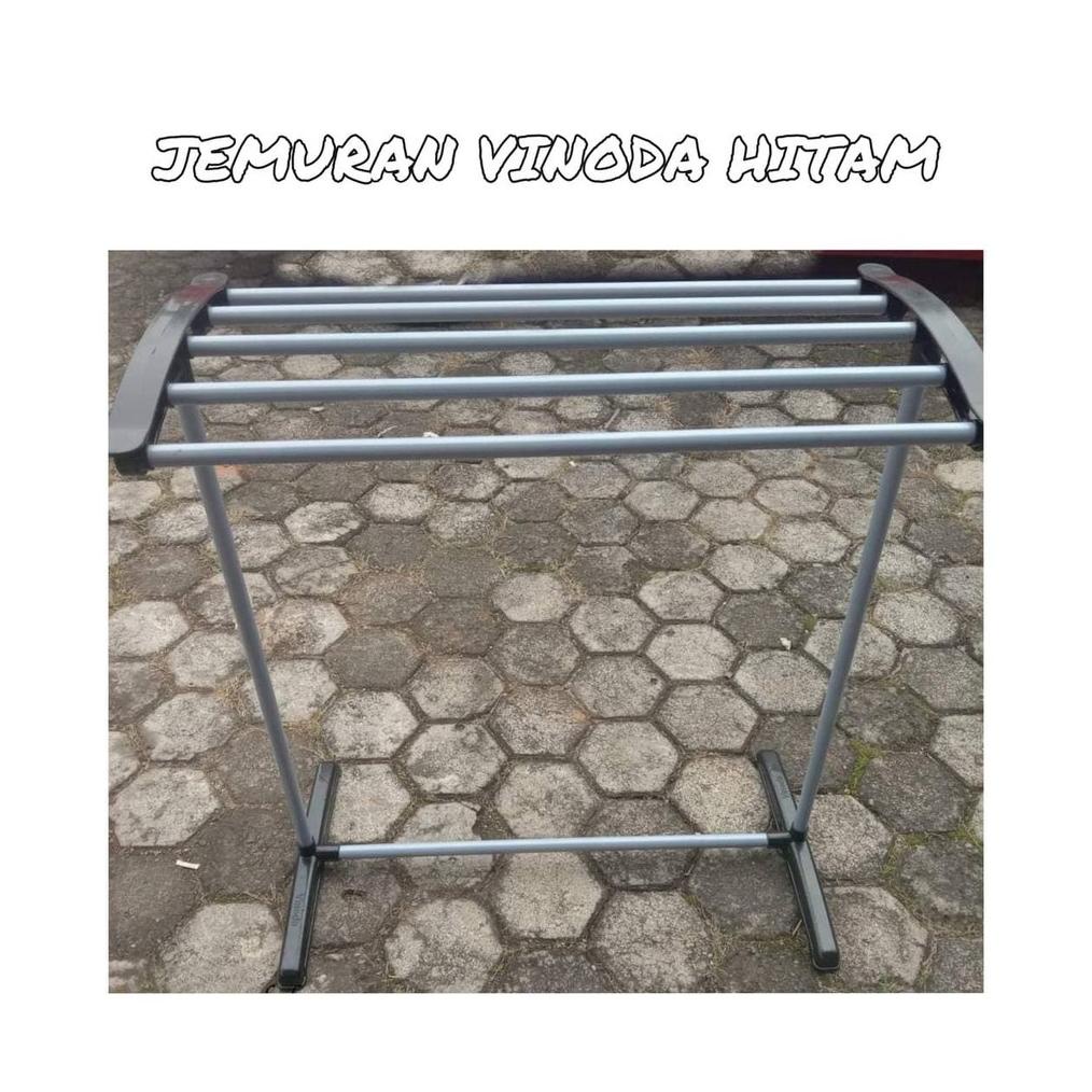 JEMURAN HANDUK VINODA HITAM / RAK JEMURAN LIPAT TERLARIS .., . ,., , .