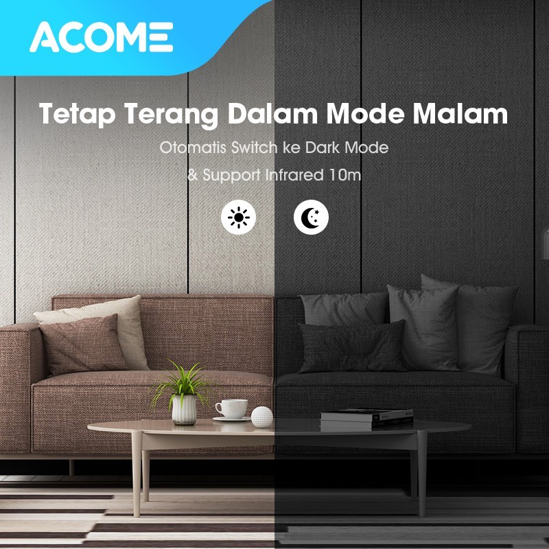 CAMERA CCTV ACOME IOT APC05 1080P INDOOR AUDIO 2 ARAH TWO WAY HITAM