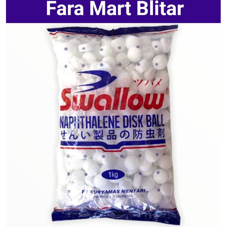 Kapur Barus Kamper Swallow 1 kg Curah