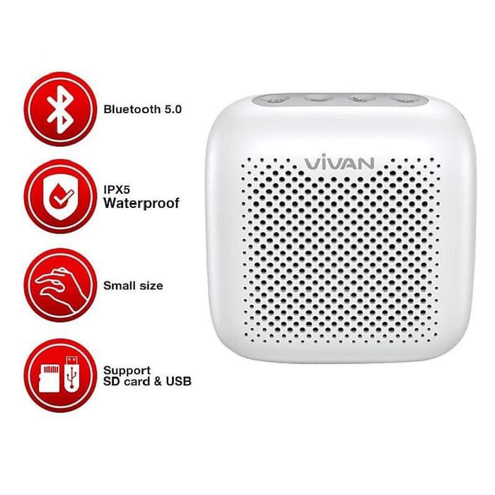 Vivan Speaker Bluetooth VS1 V 5.0 Waterproof Outdoor Speaker Mini Garansi Original Resmi ORIGINAL