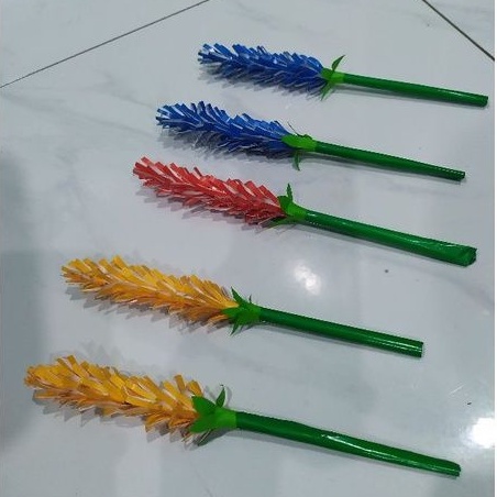 bunga dari kertas origami - prakarya bunga lavender dari kertas origami / kerajinan tangan