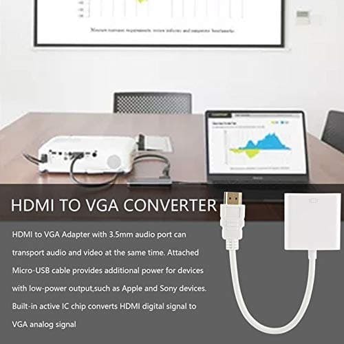 Converter HDMI Male TO VGA Female CABLE WITH AUDIO Output