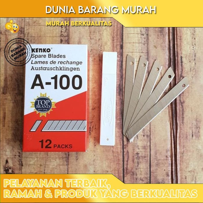 

Isi Cutter Kenko A-100 / Refill Cuter Kecil / Isi pisau Kater a100 Murah Pasti Jamin Asli 1Pak Isi 5