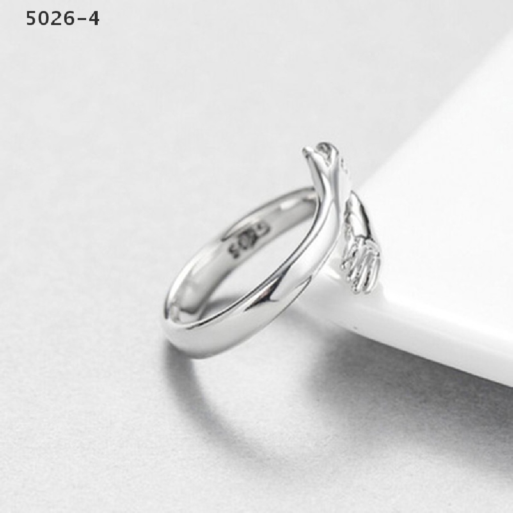 5026-4 925 sterling silver jewelry love hug ring retro fashion tide flow open ring 5026-4