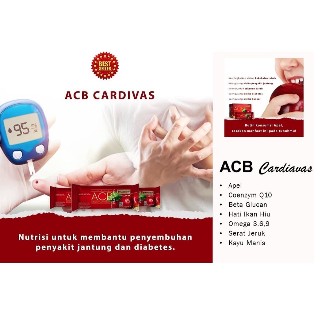 Minuman Ekstrak Apel ACB Cardiavas Menjaga Kadar Gula Darah, Diabetes, & Kesehatan Jantung