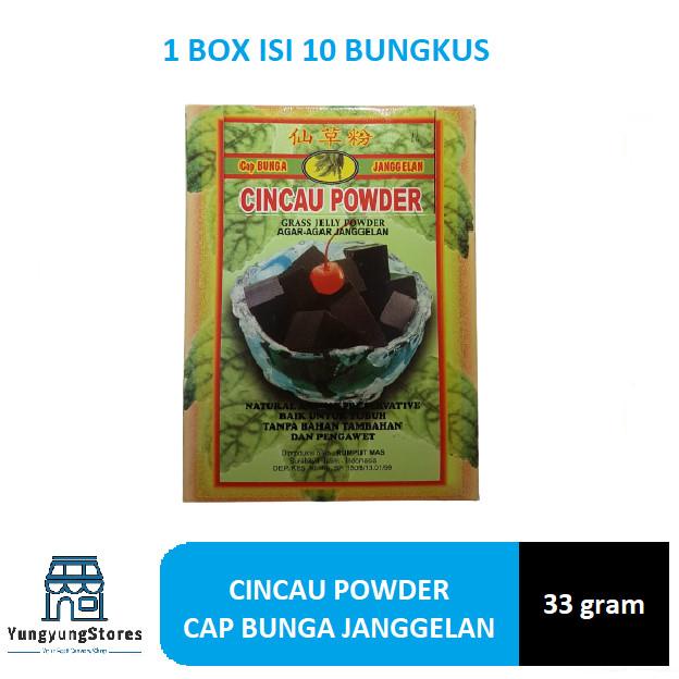 

1 Box Isi 10 Sachet Cincau Powder / Grass Jelly Powder Cap Bunga CUCI GUDANG Kode 925