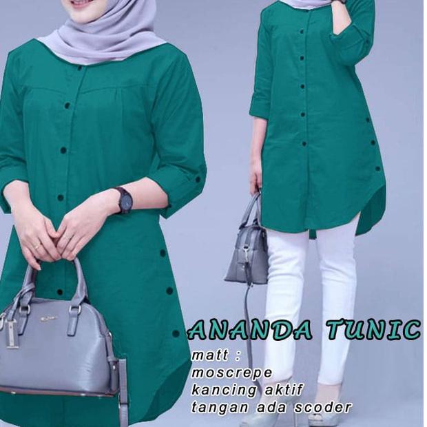 WWW L, XL, XXL, 3XL - TUNIK ANANDA JUMBO, PAKAIAN MUSLIM JUMBO, TUNIK WANITA MUSLIM JUMBO