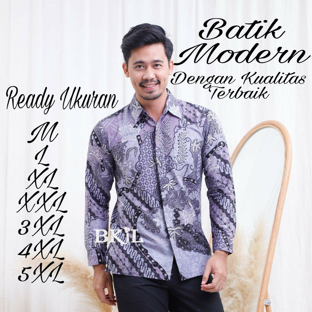 BATIK JUMBO M L XL XXL XXXL XXXXLXXXXXL TERBARU KEMEJA BATIK PRIA LENGAN PANJANG TERBARU