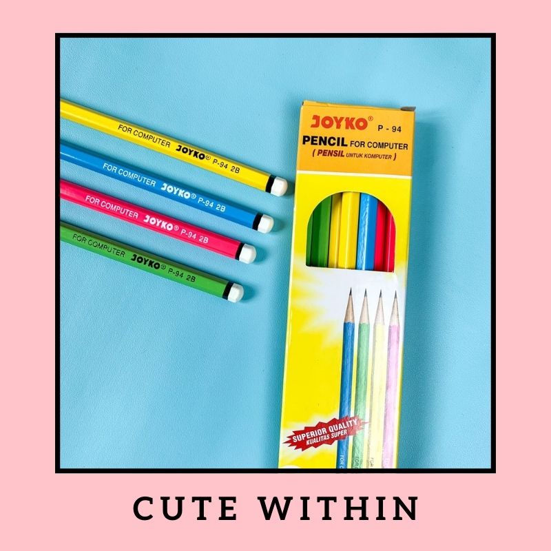 

PENSIL 2B JOYKO ASLI WARNA WARNI ALAT TULIS UJIAN 1PC P94