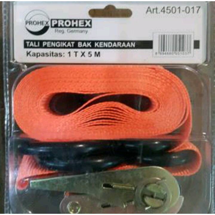 Ratchet Tie Down 1Ton x 5M Prohex Jerman