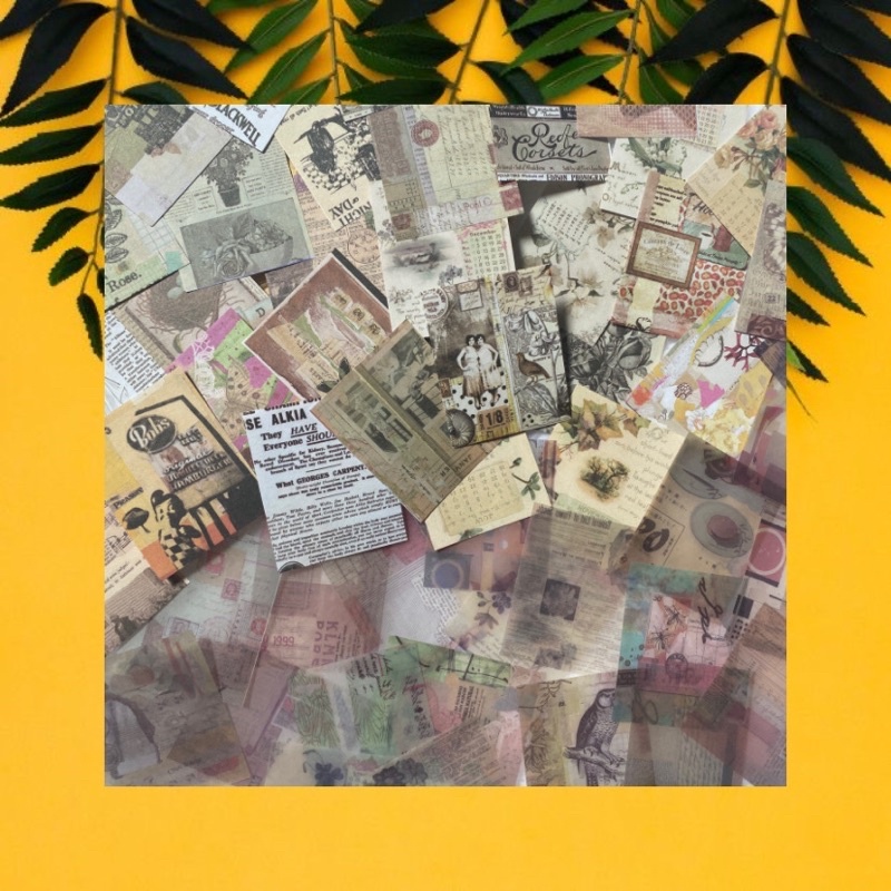 

[BISA COD] AESTHETIC VINTAGE PAPER FOR JOURNAL JOURNALING SCRAPBOOK