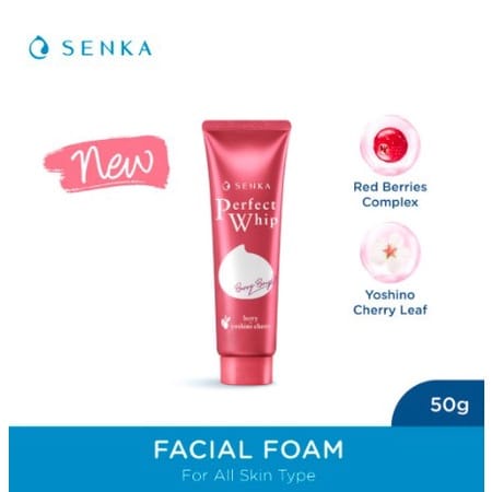 SENKA PERFECT WHIP WHITE CLAY 50GR CLEANSER FACE WASH WAJAH SABUN