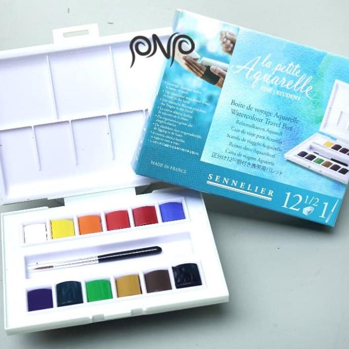 

Silahkan Order] Sennelier Aquarelle Watercolor Set 12 Watercolour Pocket 12 Warna
