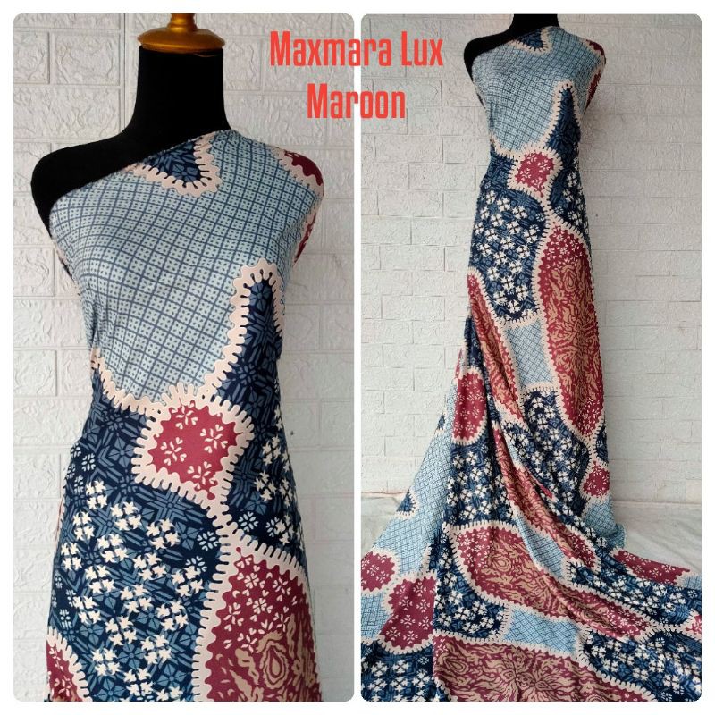 Kain Maxmara Motif Anggrek harga per setengah meter