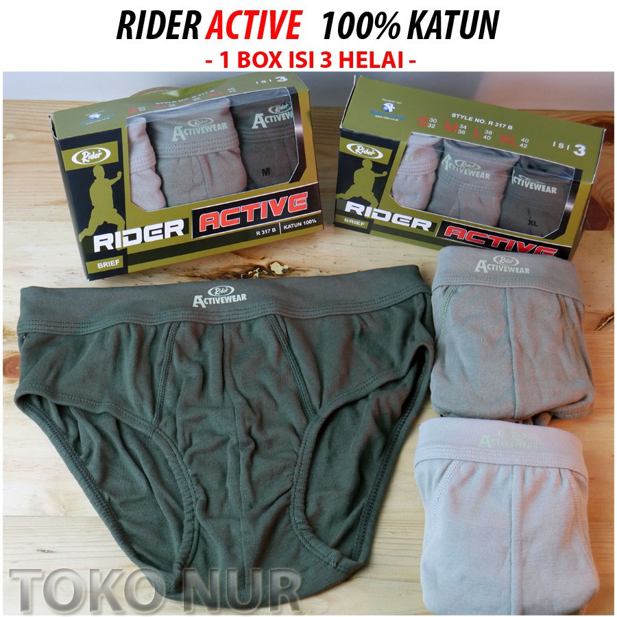 Celana Dalam Rider Active paket 3 Helai