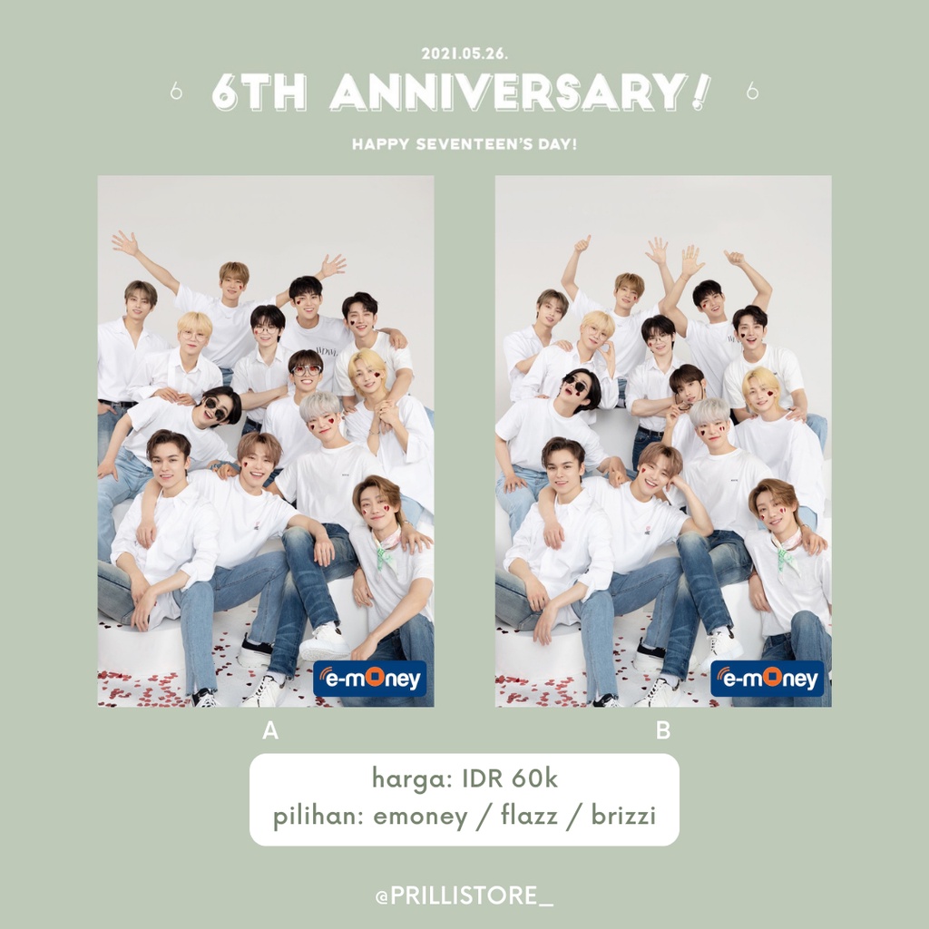 E-money KPOP SEVENTEEN 6th Anniversary