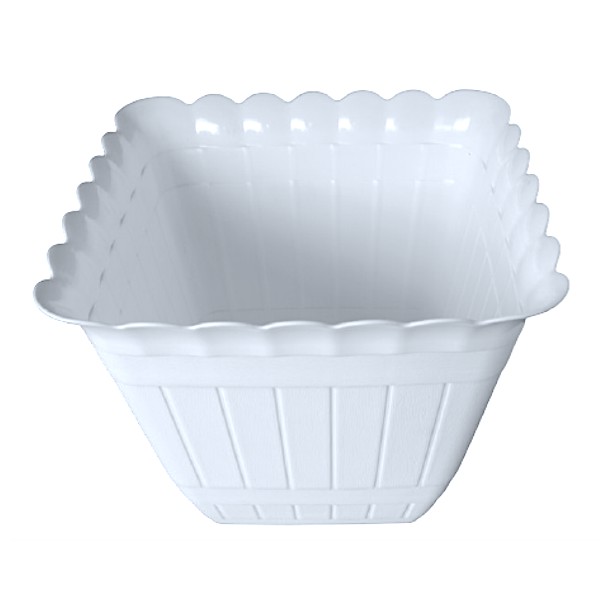 Pot Bunga Amanda 50 Putih Segi Empat Tanaman Hias Kotak Besar