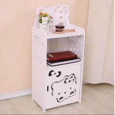 Terbaru 1 Pcs Lemari Kecil Minimalis Putih / Meja Buku Hello Kitty / Meja Sudut / Lemari Portable