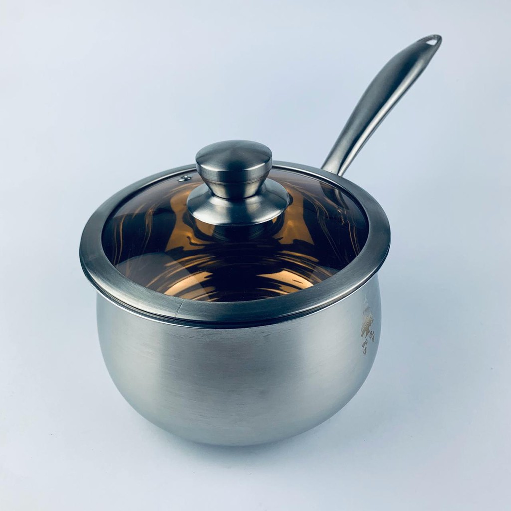 POT STAINLESS STEEL MILK PAN MENTEGA/KOPI SUSU HANGAT 16CM WEIBAO