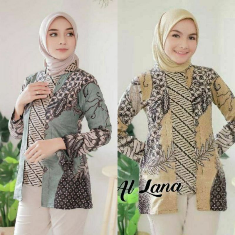 Baju Batik Wanita Modern M L XL XXL Atasan Batik Kerja Wanita Blouse Batik Kantor Batik Modern Seragam Batik