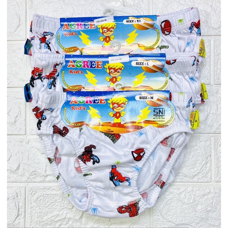 CD Anak | Celana Dalam Anak Cowok / Laki-Laki Celana Dalam CD Anak Laki Motif Bergambar Warna Putih 