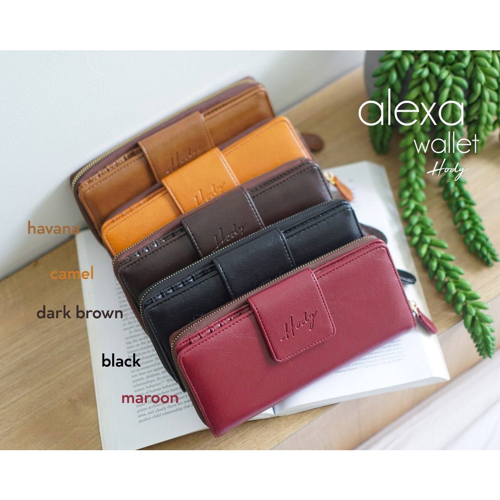Hody Alexa Wallet - Dompet Panjang Wanita Kulit Sintetis Premium