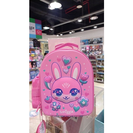 Smiggle budz pink bunny lunch bag lunchbox tas bekal