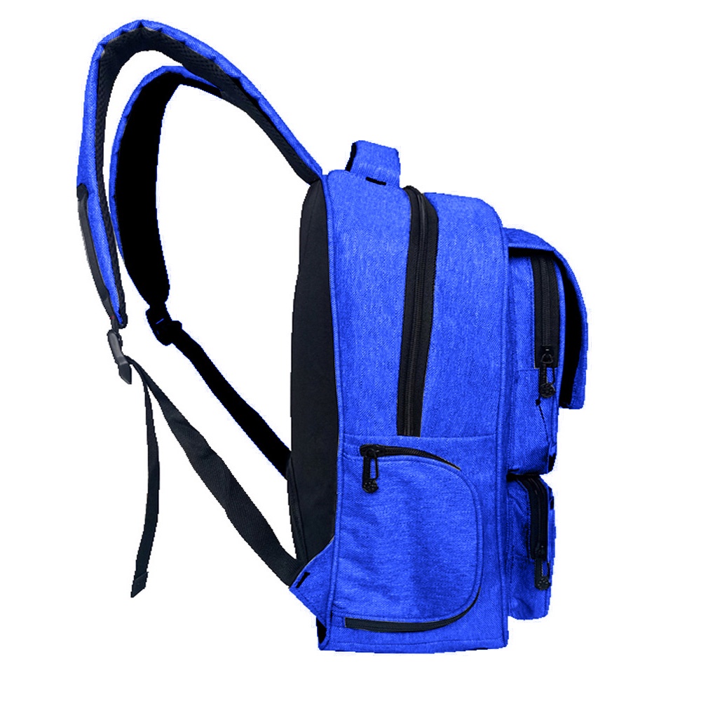 Carboni Fintage Tas Ransel Laptop 15 Inchi Mode Korean AA00026 17- BLU Polyester Serat Sintetis Original  + Raincover