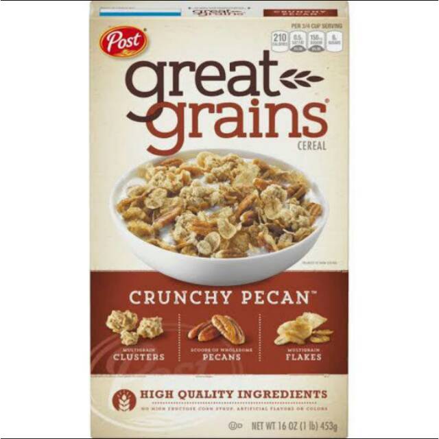 

POST GREAT GRAINS CRUNCHY PECAN 16 OZ (453gr)