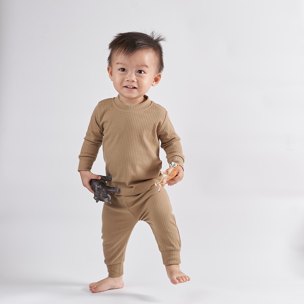 LITTLEHOOP Noa Pajamas Reeb Rib Knit Baju Tidur Anak Bayi