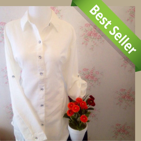 Blus Kerja Putih - kemeja blus putih wanita polos zara lembut  STANDAR & JUMBO