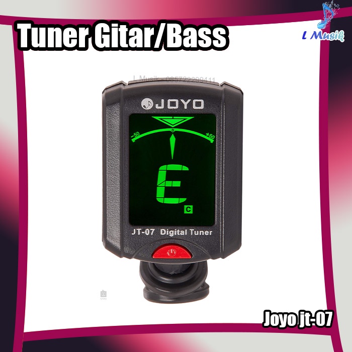 Tuner Joyo JT-01 dan JT-07 Chromatic Clip Layar - TUNER UNTUK GITAR AKUSTIK,GITAR ELEKTRIK,BASS,BIOLA