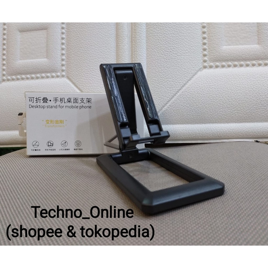 HOLDER FOLDING DESKTOP STAND PHONE HP BERDIRI DI MEJA HD-28 ORIGINAL MURAH BAGUS