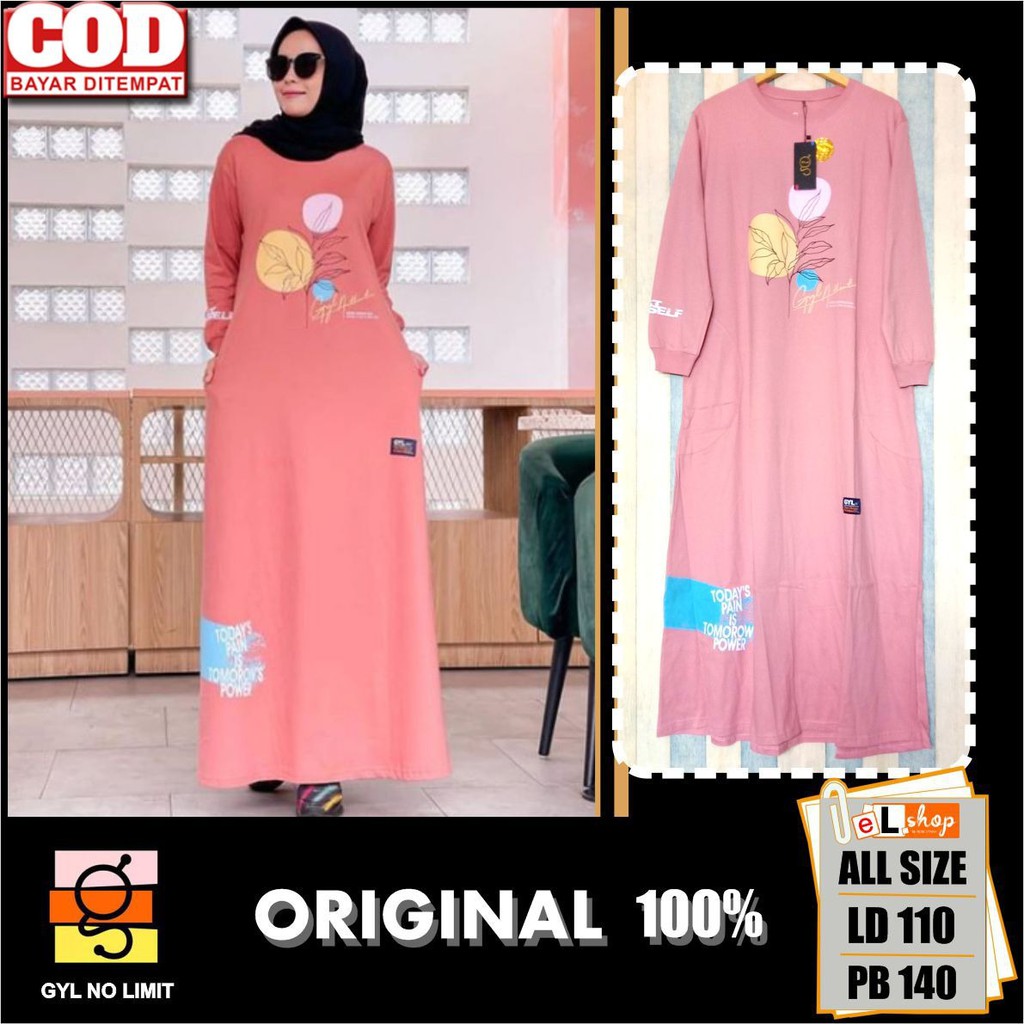 GAMIS GYL AUTHENTIC ORIGINAL 100% GAMIS CASUAL MUSLIMAH WANITA ORI GYL
