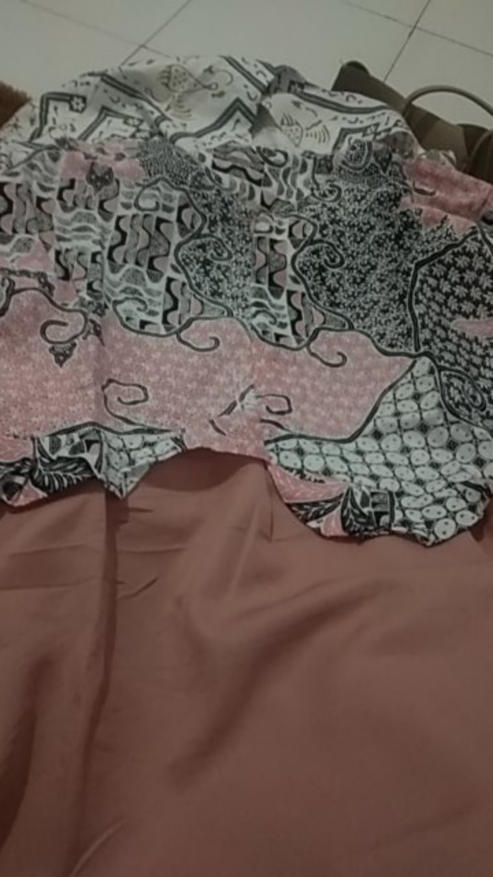 Tey-17 Batik Wanita Asj Sa Hrb026 Kenongo Kemeja Tosca Pendek