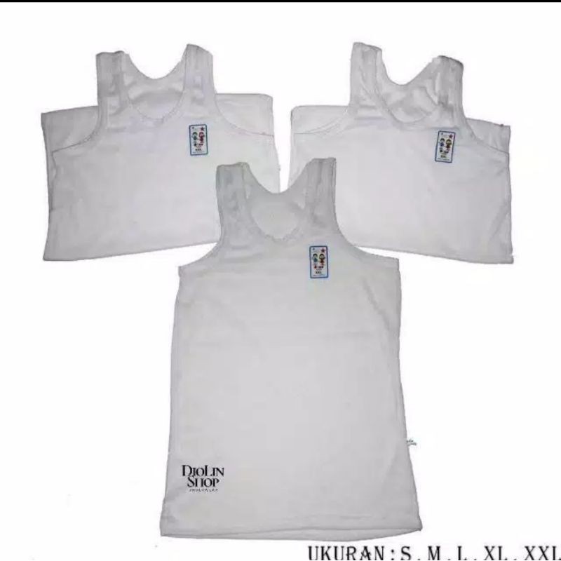 1pcs/singlet anak putih nonic s.m.l.xl.3l. (R²)