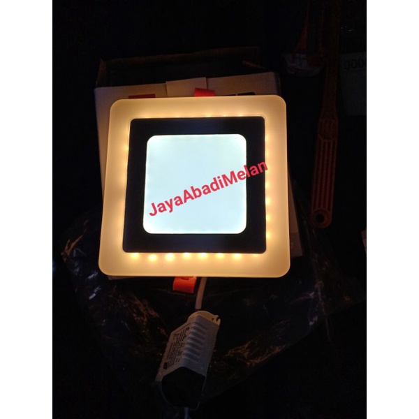 LAMPU PANEL DOWNLIGHT LED 2 WARNA 3 + 6 WATT LAMPU TANAM KOTAK