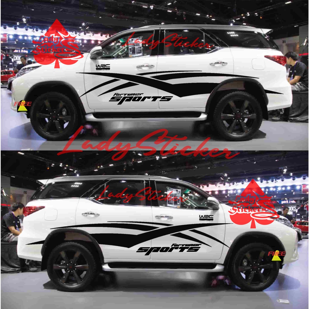 STICKER FORTUNER CUTTING MOBIL FORTUNER LENDER STICKER MOBIL FORTUNER SPORT