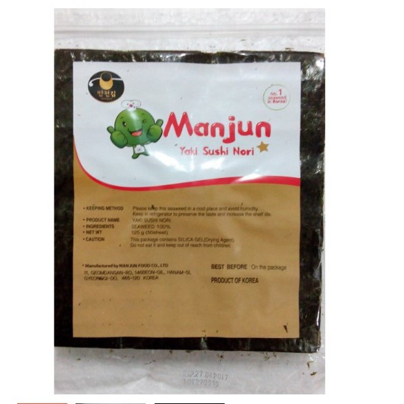 

Takaokaya Rumput Laut Sushi Jepang NORI MANJUN HALAL 50 Lembar